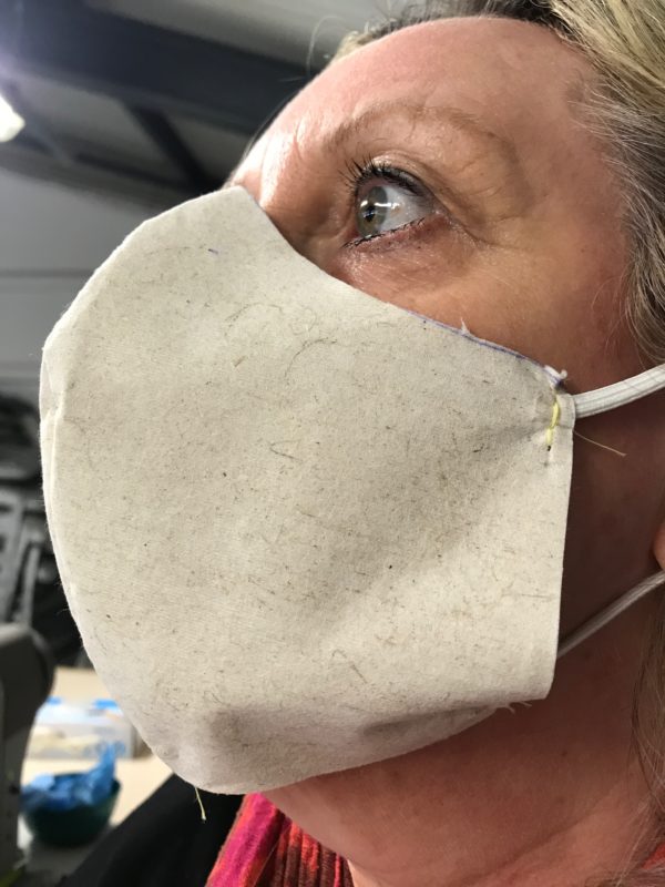 masque en lin lavable et réutilisable