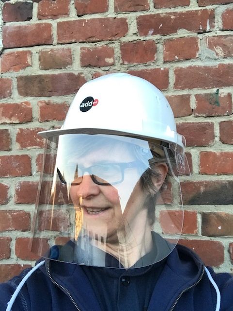 visière transparente à clipser sur casque de sécurité ou de chantier
