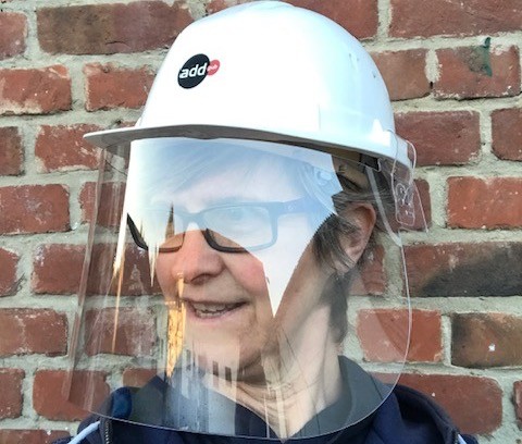 visière transparente à clipser sur casque de sécurité ou de chantier