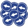 lot de stickers autocollants sens directionnel