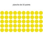 Lot de 50 ronds jaunes autocollants – Format : 8 cm de diamètre