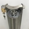 Distributeur gel hydroalcoolique inox avec réserve