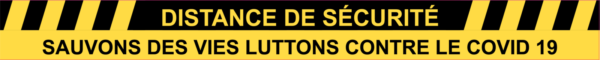 Adhésif sol imprimé Bande de Sécurité jaune